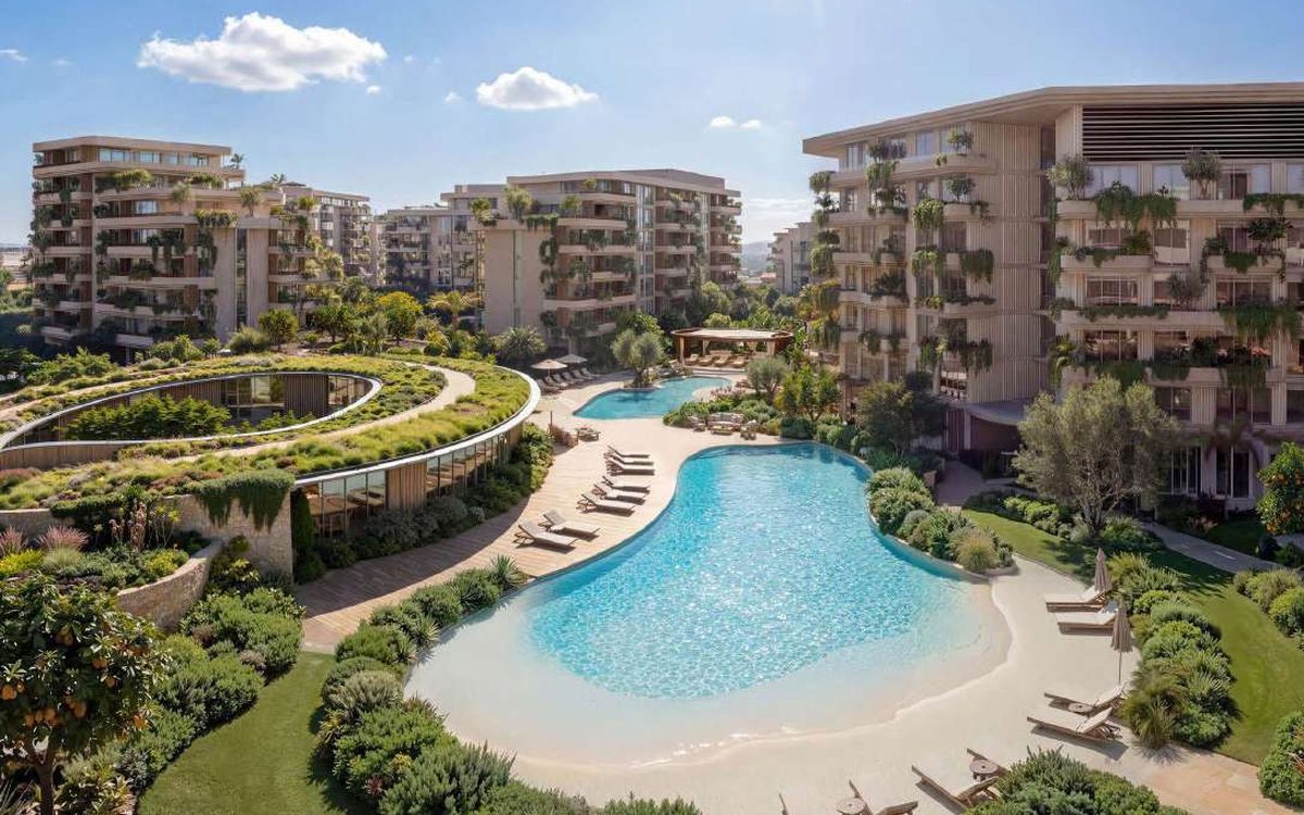Resort-style pool at Arancia Yards, City of Arabia, Dubai